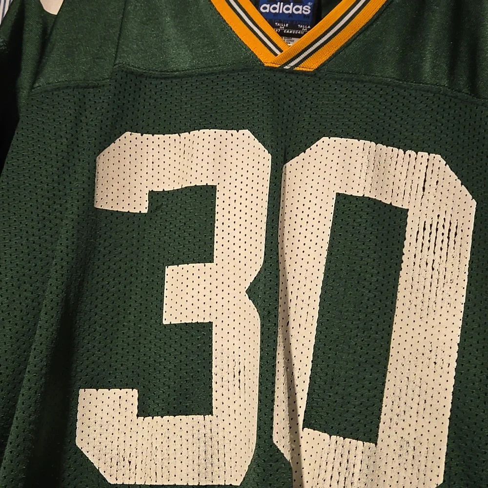 Vintage Green Bay Packers Ahman Green #30 NFL Adidas Football Jersey Medium